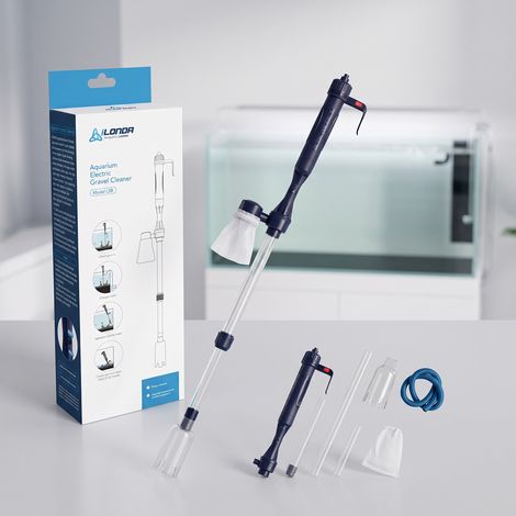 Nettoyeur d'aquarium électrique télescopique (à piles) - Pratique pour le nettoyage quotidien et les changements d'eau des aquariums et bassins - 1 pièce (1/5)