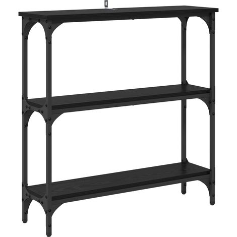 Maison Exclusive - Tavolo consolle Rovere Nero 75 x 22,5 x 75 cm Legno multistrato
