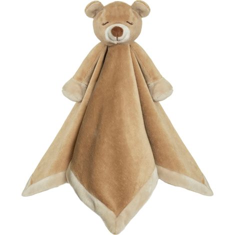 Doudou per neonati, morbido orsacchiotto marrone, 35x35 cm, lavabile in lavatrice