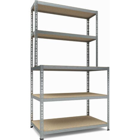 TKT Schwerlastregal Steckregal 180x100x60/30 3+2cm 175/100kg 5Böden Work System (1/2)