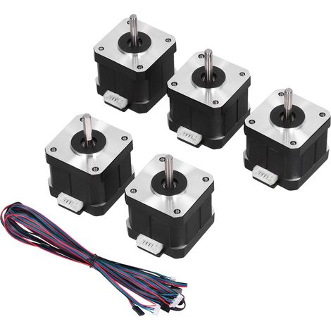 Moteur pas à pas 17HS4401S 0,9 degré 42, 5 unités, avec connecteurs de fils DuPont. (1/5)