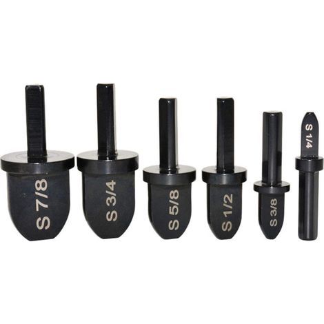 6-piece crimping tool drill bit set, manual copper pipe crimping tool drill bit - Bearing steel drill bit expander with 7/8", 3/4", 5/8", 1/2", 3/8", 1/4" bits (1/5)