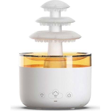 Diffuseur d'huiles essentielles Relax Cloud Rain, humidificateur, diffuseur d'huiles essentielles Raindrop, atomisation ultrasonique, lampe colorée, prise US (1/5)