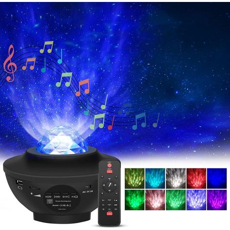 Lampe Projecteur LED Étoile Ciel Étoilé Rotatif avec 21Modes& Télécommand &Timer & Bluetooth Galaxie Plafond Océan Decoration (1/5)