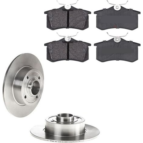 KIT FRENI POSTERIORI compatibile con RENAULT MEGANE II COUPE'-CABRIOLET (EM0/1) - DISCHI + PASTIGLIE OEM: P 68 024 / 17542 , 17542C /SOSTITUZIONE DIRETTA/BASSA POLVERE/SILENZIOSO (1/5)