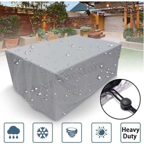BUNTHAUS Quadratische Gartenmöbelabdeckung 210d, 100x100x85cm Wasserdichte Gartenmöbelabdeckung Reißfeste rechteckige Terrassentischabdeckung für Möbel wie Tische und Stühle (1/4)