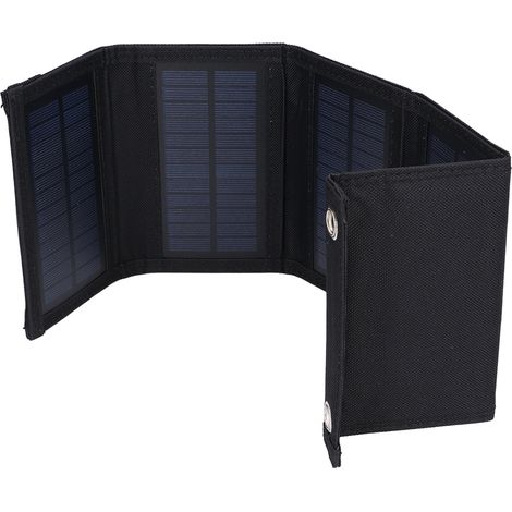 Kit Solaire Portable 7.5W avec 5 Panneaux Pliables, Chargeur Sac pour Téléphone Voiture Bateau et Randonnée