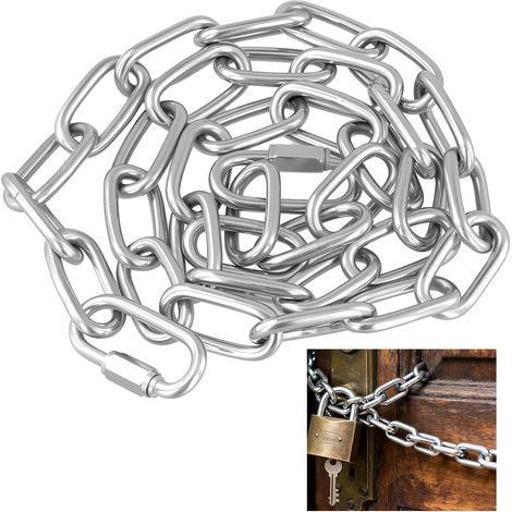 Chaîne en Acier Inoxydable 304 de 5 mm x 2 m avec Anneaux M5 pour Fauteuil Suspendu, Balançoire, Décoration Jardin (1/5)
