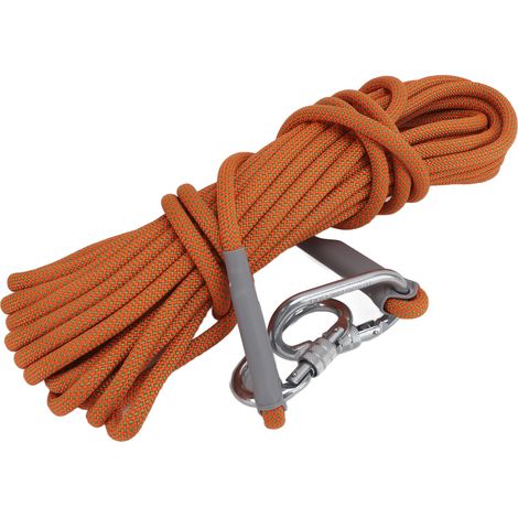 Corde d'escalade 10.5mm haute résistance orange pour spéléologie et secours en montagne (1/5)
