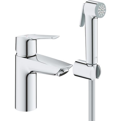 Grohe QuickFix Start - Waschtischarmatur mit Bidetbrause, Chrom 23123003 (1/4)