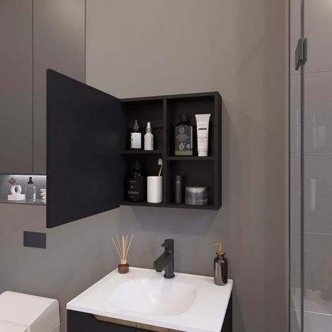 Morenci armoire de toilette avec miroir intégré et une porte (1/5)