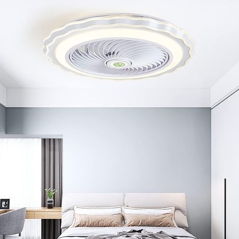 Ventilateurs de Plafond , Ventilateurs de Plafond Led Modernes 36W Avec Lumières Et Télécommande 3 Vitesses Mute Fan Light Pour Chambre Salon Ventilateur de Chambre Pour Enfants Plafond, (1/5)