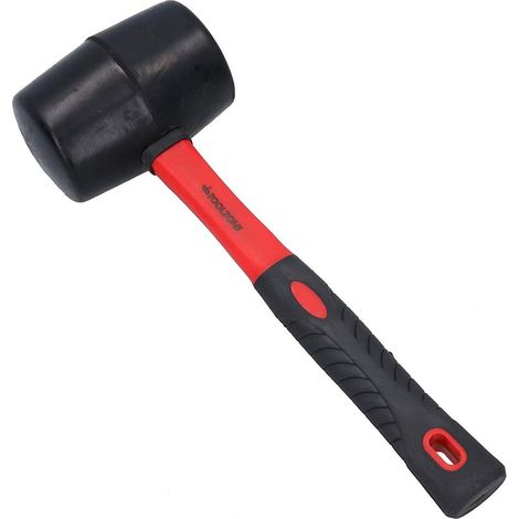 Rubber Mallet Hammer 48oz Fibreglass Shaft Grip Camping Paving Diy HM003
