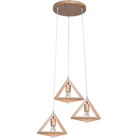 Lámpara de araña LED V-TAC de diseño triangular, E27 x 3 W (máx. 40 W), 1200 x 260 x 260 mm