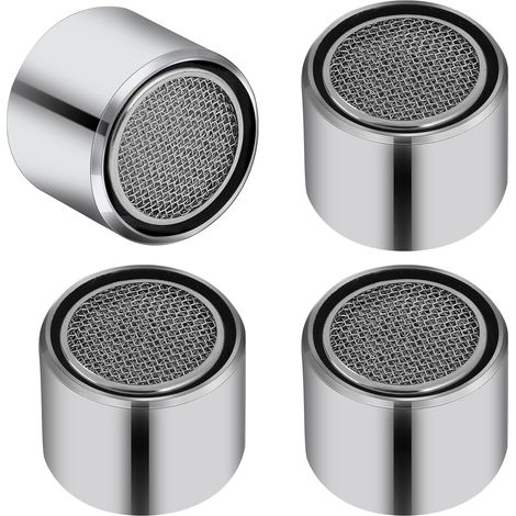 Set mit 4 M22-Wasserhahn-Luftsprudlern für Spülbecken, Innengewinde, Küchenspülen-Luftsprudler, Wasserhahnfilter mit Dichtung für Badezimmer (1/5)