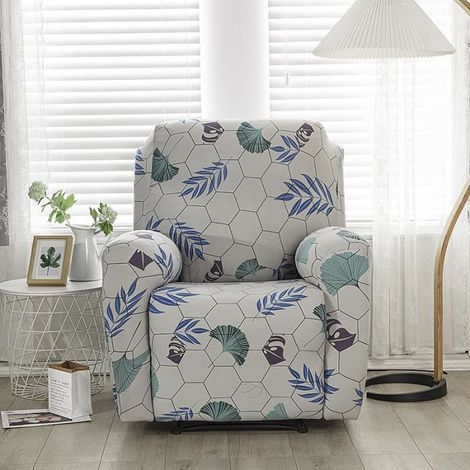 Housse de Fauteuil Relax Extensible 1 Place, Housse de Fauteuil Relax Inclinable Electrique, Protecteur pour Fauteuil Inclinable,N (1/4)