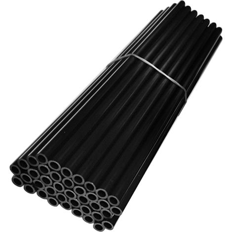 72x Couvre rayon roue avant arrière jante tube paille fendue 235 mm (21 pouces) accessoire tuning, noir (1/4)