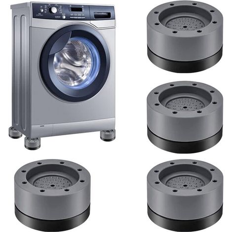 Set di 4 cuscinetti antivibranti per lavatrici – Riduce rumore e vibrazioni – Compatibile con elettrodomestici fino a 4,5 cm di diametro (1/5)