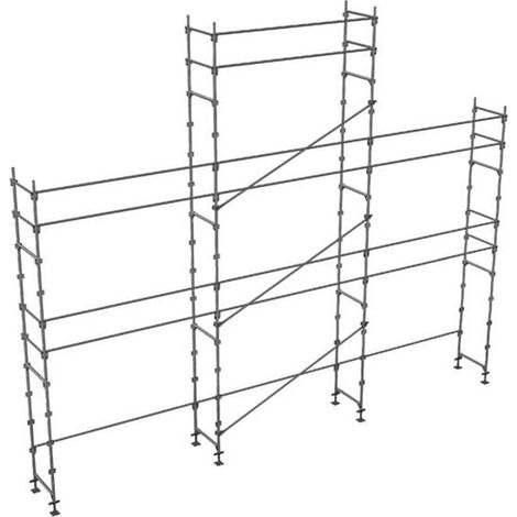Ponteggio 68m² - Struttura sola - Versione Aste - DUO68-PI-S