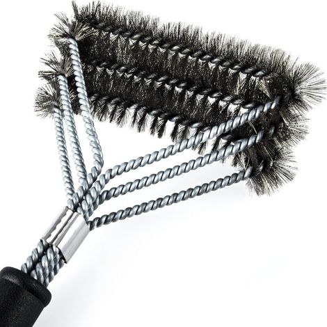 Brosses pour barbecue - Nettoyage des grilles de barbecue - Accessoires pour barbecue - Électricité, gaz, charbon de bois - Acier inoxydable (45cm) (1/4)