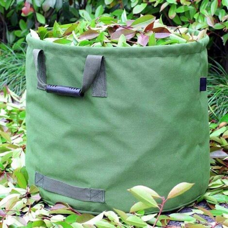 Besonders robuster 125-Liter-Gartenbeutel mit Tragegriffen, Laubsammelbeutel aus Militär-Canvas (H 45,7 cm, T 55,8 cm) (1/4)