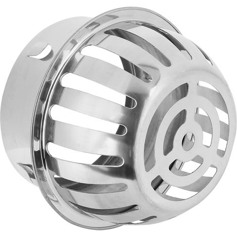 Siphon de sol rond en acier inoxydable pour salle de bain, cour extérieure, balcon (110 mm/4 po) (1/4)