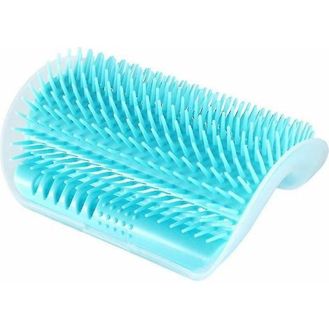Brosse murale d'angle pour chat, peigne de massage et de toilettage avec herbe à chat C
