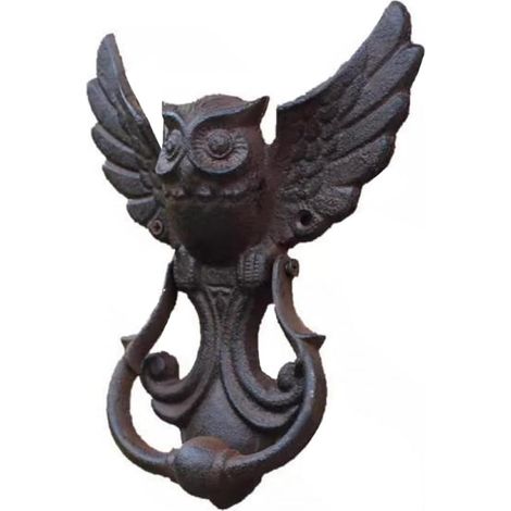 Heurtoir de porte hibou mystique, ancien (1/5)