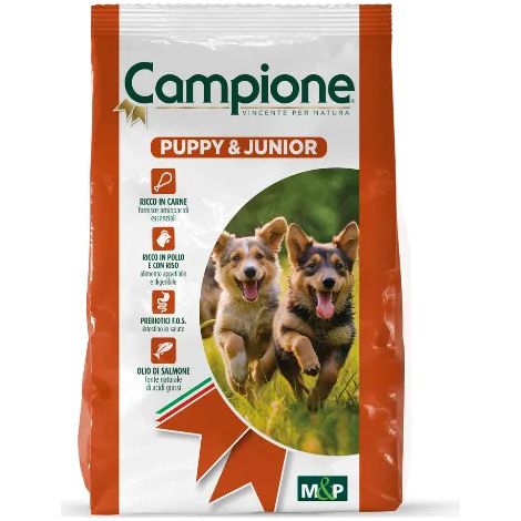 Crocchette Mignini-Petrini Puppy e Junior pollo e riso FOS sacchi 400g-3kg-12kg - 400 g (1/2)
