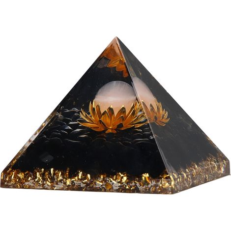 Pyramide aus zerkleinertem Kristall, Tropfen aus Klebeharz, Kristallpyramiden-Dekoration für Zuhause und Auto, 22 cm. (1/5)