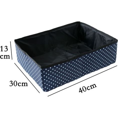 Bac à litière pliable pour chat - Toilette de voyage imperméable et portable pour chatons et petits animaux - Boîte à litière en tissu Oxford lavable