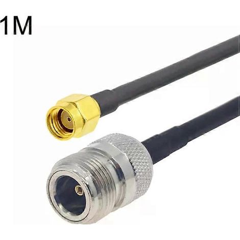 Câble adaptateur coaxial RP-SMA mâle vers N femelle - 1 m RG58 (1/2)