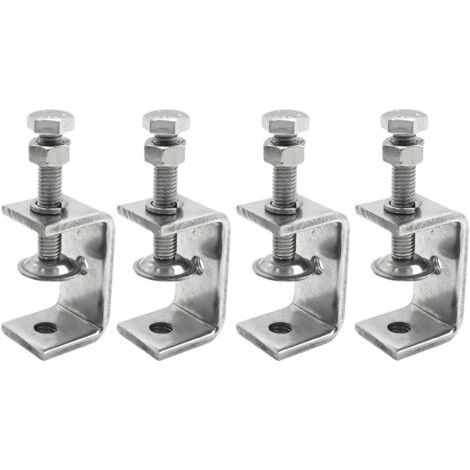 4 Stück C-Zwingen 30mm, C-Klemme Edelstahl 304 Einstellbarer Klemmbereich 0-25mm für Schweißen, Zimmermann, Heimwerken, Tischlerei