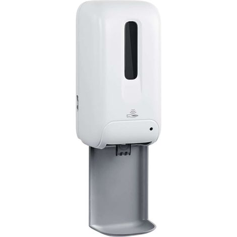 Nimco - Dosificador de gel desinfectante o jabón sin contacto con bandeja recogegotas, blanco HPI 31S-M-O (1/2)