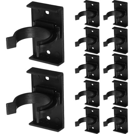 Lot de 12 clips en plastique noir pour plinthes meubles et pieds (1/5)
