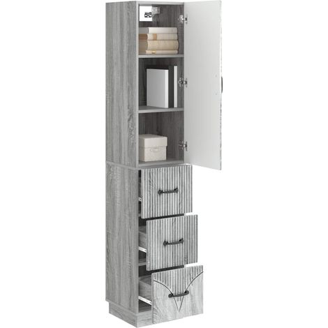 Set di armadi 2 pz Sonoma grigio 33 x 34,5 x 87 cm DAS794069 (1/5)