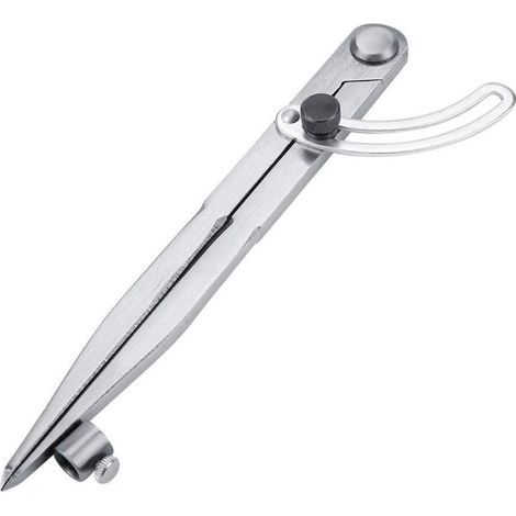 200mm Compass à Pointe à Tracer Marquage en Acier au Carbone Boussole Marquage Réglable pour Cuir Outil Rotatif de Diviseur d'Aile (1/5)