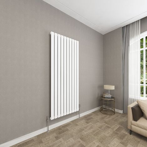 SKY Bathroom 1600x680mm White Single Flat Panel Radiator Vertical Central Heating Rad (1/5)