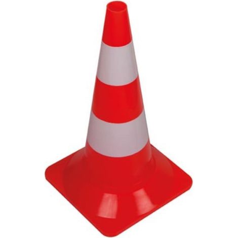 Perel Leitkegel, Warnkegel, Pylonen Kinder outdoor, Hütchen Sport zum Markieren, Absichern oder Absperren von Zonen, nur für den Freizeitgebrauch, rot/weiß, 50 cm