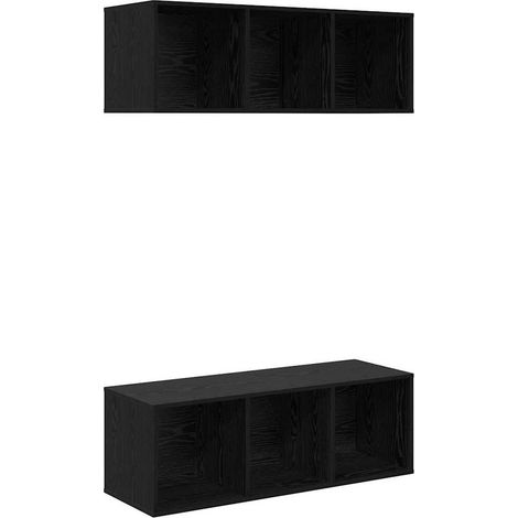 Maison Exclusive - Ensemble meuble TV 2 pcs Chêne noir 37 x 37 x 107 cm
