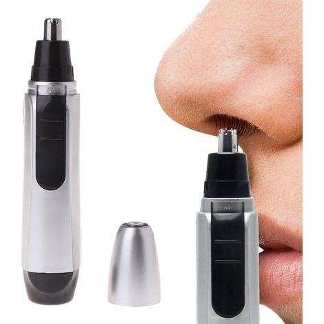 Tondeuse électrique pour poils d'oreilles et de nez avec lame double tranchant rotative à 360° indolore, tondeuse pour hommes et femmes