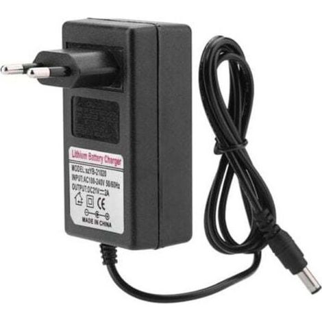 AC 100-240V DC 21V 2A Safe Charging Power Supply for Lithium-ion Battery EU Plug Replacement MUMU (1/4)
