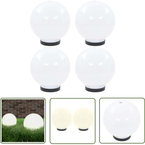 The Living Store Lampes à LED sous forme de boule 4 pcs Sphérique 20 cm PMMA - Lumieres Exterieures - Luminaires De Jardin - Lampes Boules - Lampes Led - Décoration Extérieure (1/5)