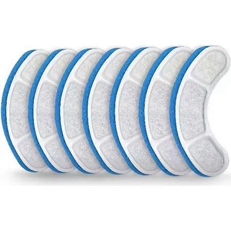 Packung mit 30 Ersatzfiltern für Katzenbrunnen, blau-weißer Filter, Zubehör für Haustierbrunnen (1/5)