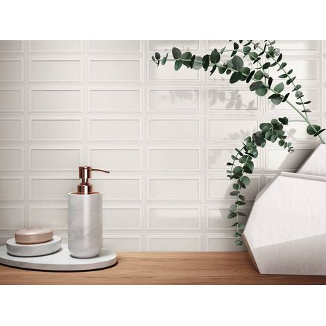 Carrelage mural faience effet classique KNIGHTSBRIDGE Brick 13x6.5cm Snow - Brillant - boîte de 0.47 m2 Brick 13x6.5cm Snow -  - boîte de 0.47 m2 (1/5)