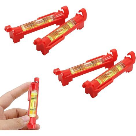 Lot de 4 niveaux à bulle à ficelle, mini niveau à bulle, petit niveau à bulle, convient pour la maçonnerie, les plombiers, les canalisations et le carrelage (1/4)