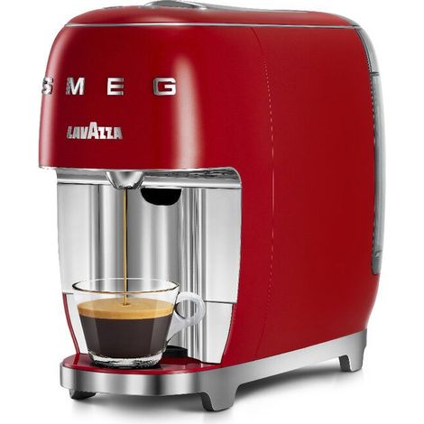 Machine à expresso entièrement automatique 0,9 L – 1250 W – Pour capsules de café – Design compact rouge – Lavazza