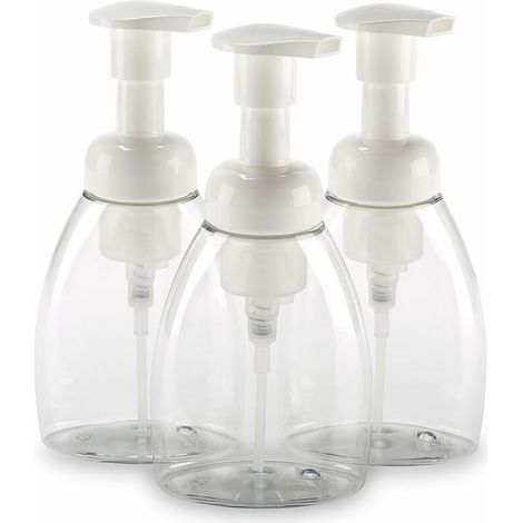 Distributeur de savon moussant pour les mains (3 pièces) Distributeur de mousse de savon (8,5 oz) - Distributeur de savon moussant sans BPA rechargeable et respectueux de l'environnement (1/5)