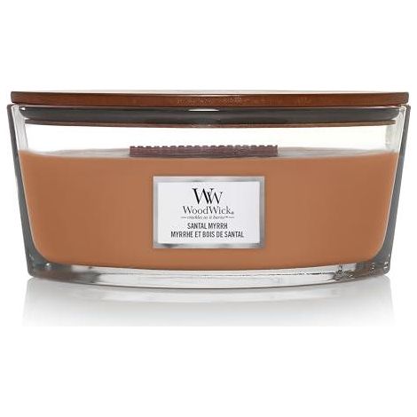 WoodWick Santal Myrrh Duftkerze Braun Amber