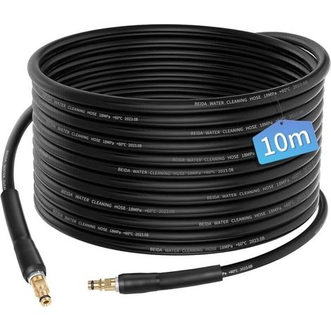 Tuyau Pour Nettoyeur Haute Pression 10m Tuyau déboucheur Flexible Noir Nettoyage de Canalisations Haute pression pour Nettoyeur haute Pression Karcher K2 K3 K4 K5 K6 K7 (1/5)